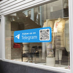 Autocollant vitrine avec QR code – Réseaux sociaux - Vignette | Barakom