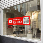 Autocollant vitrine avec QR code – Réseaux sociaux - Vignette | Barakom