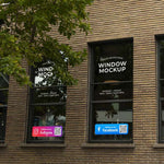 Autocollant vitrine avec QR code – Réseaux sociaux - Vignette | Barakom