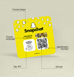 Plaque NFC et QR Snapchat - Vignette | Barakom