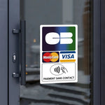 Autocollants Vitrine Moyens de Paiement Acceptés - Vignette | Barakom