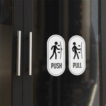 Autocollant de porte "Pousser" et "Tirer" - Vignette | Barakom