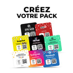 Pack de 4 Plaques Connectées NFC & Qr code - Vignette | Barakom