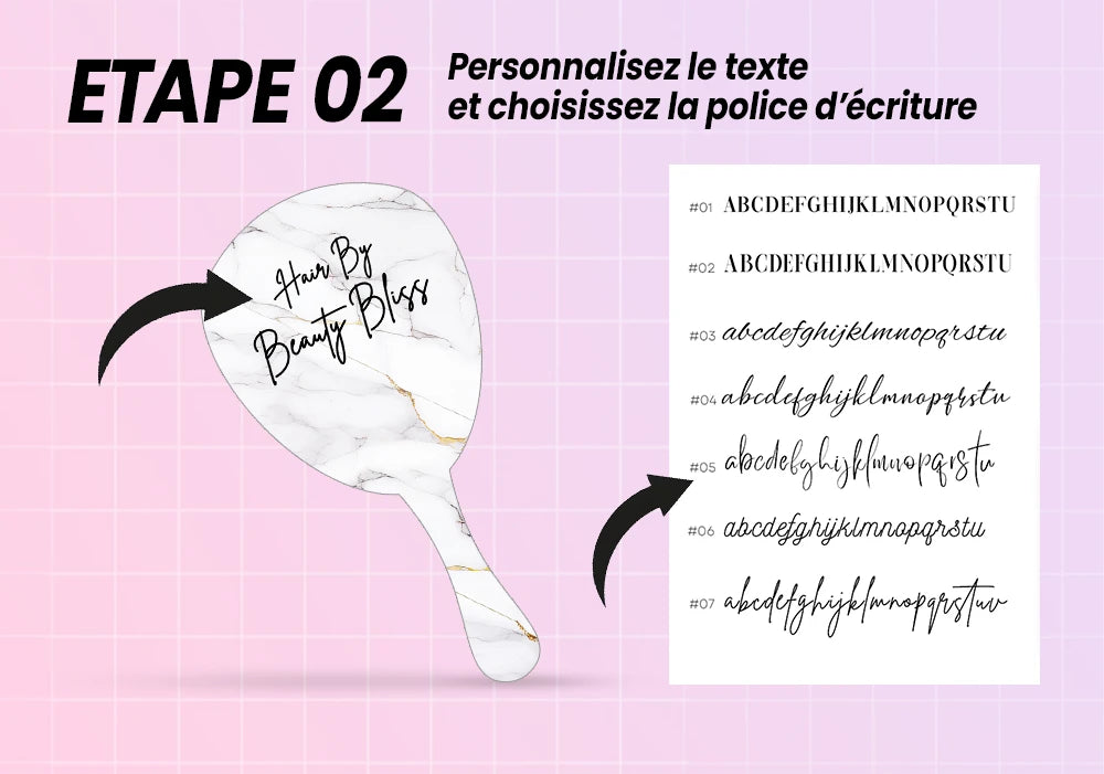 Valorisez vos coupes avec style : accessoire photo personnalisé pour mettre en lumière chaque détail de vos coiffures sans montrer le visage.