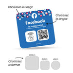 Plaque NFC & Qr Code Facebook - Vignette | Barakom