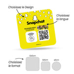 Plaque NFC et QR Snapchat - Vignette | Barakom