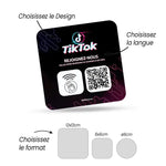 Plaque NFC et QR Code TikTok - Vignette | Barakom