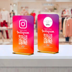 Plaque connectée avec Logo - 11x7cm avec support personnalisable - Vignette | Barakom