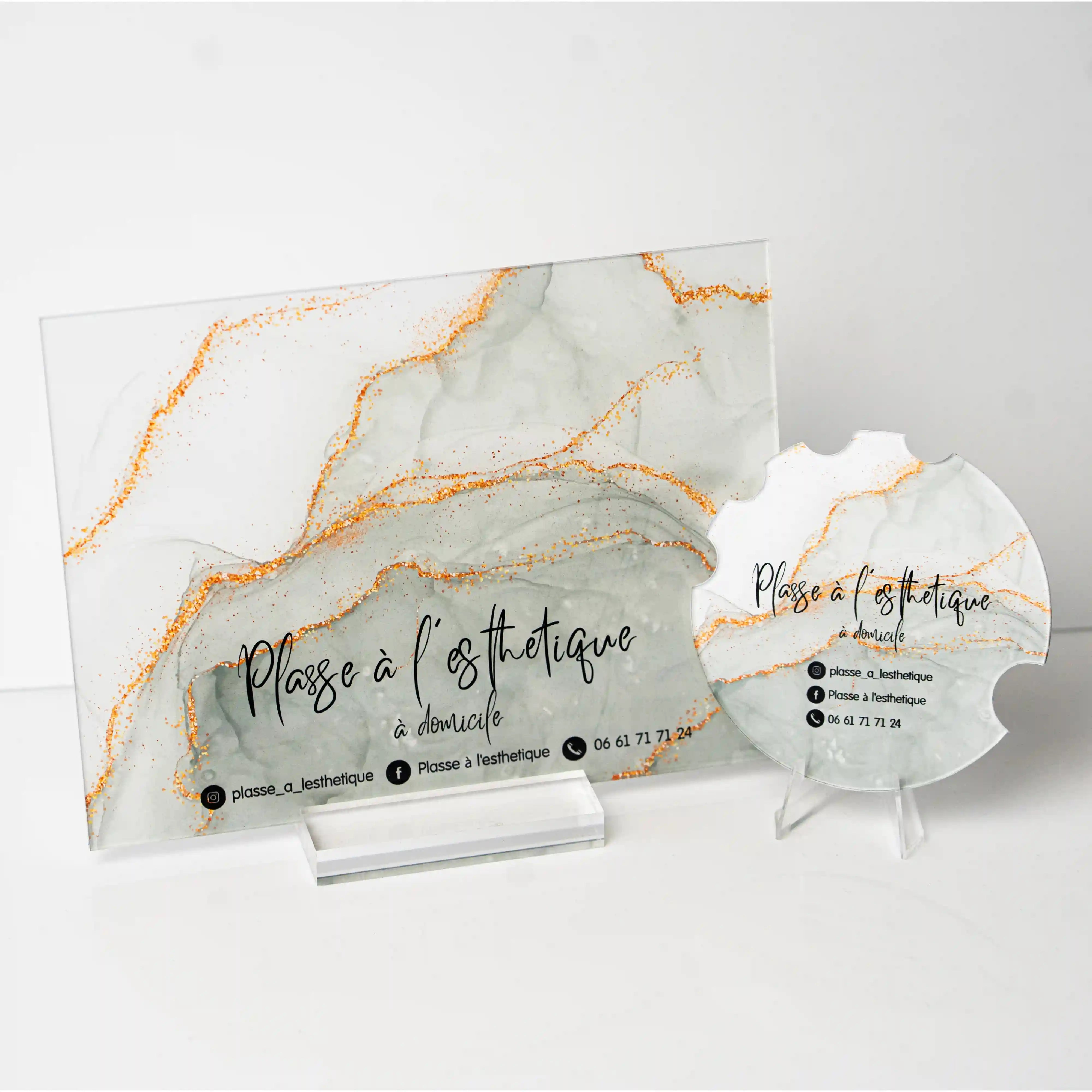 plaque photo pour manucure personnalisée pour salon de beaute