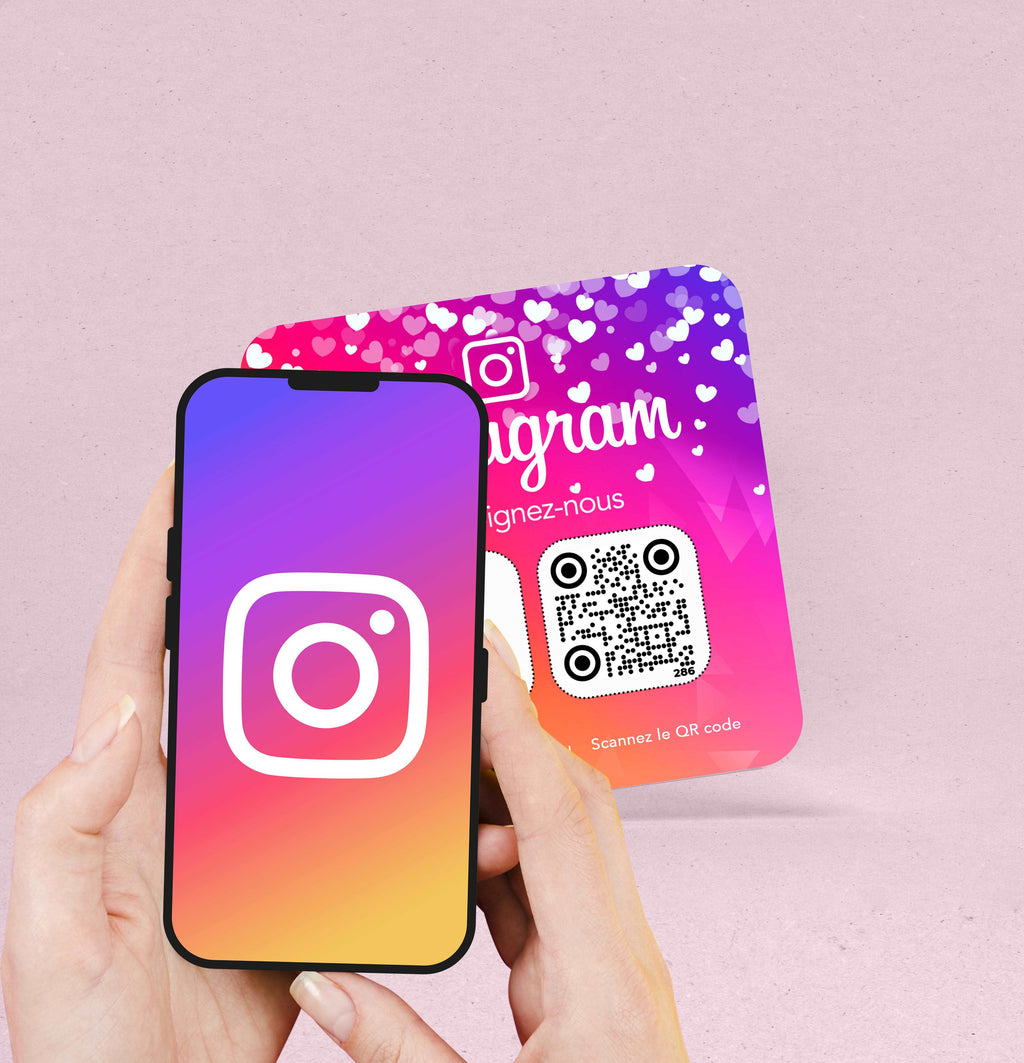 Plaque connectée NFC Instagram - Barakom