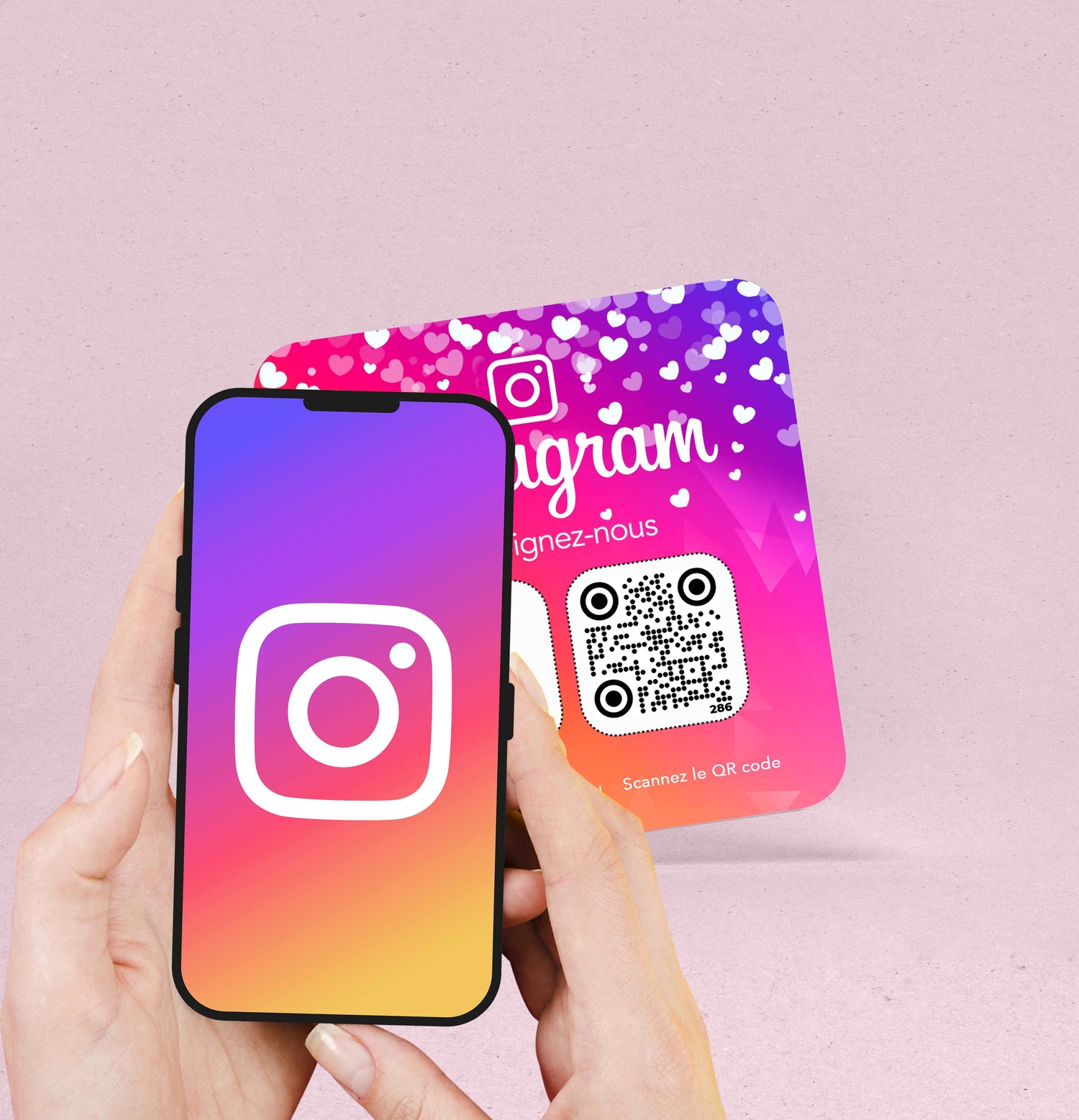 Plaque connectée NFC Instagram - Barakom