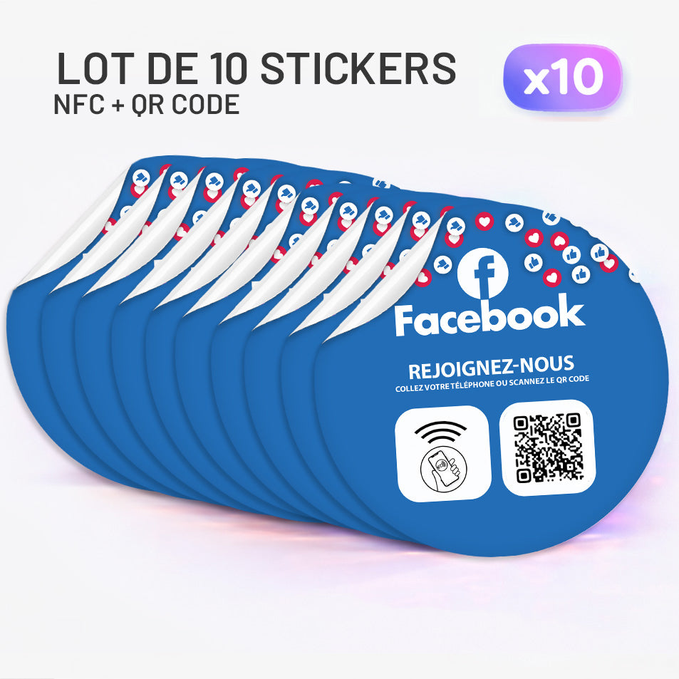 Autocollant NFC Facebook