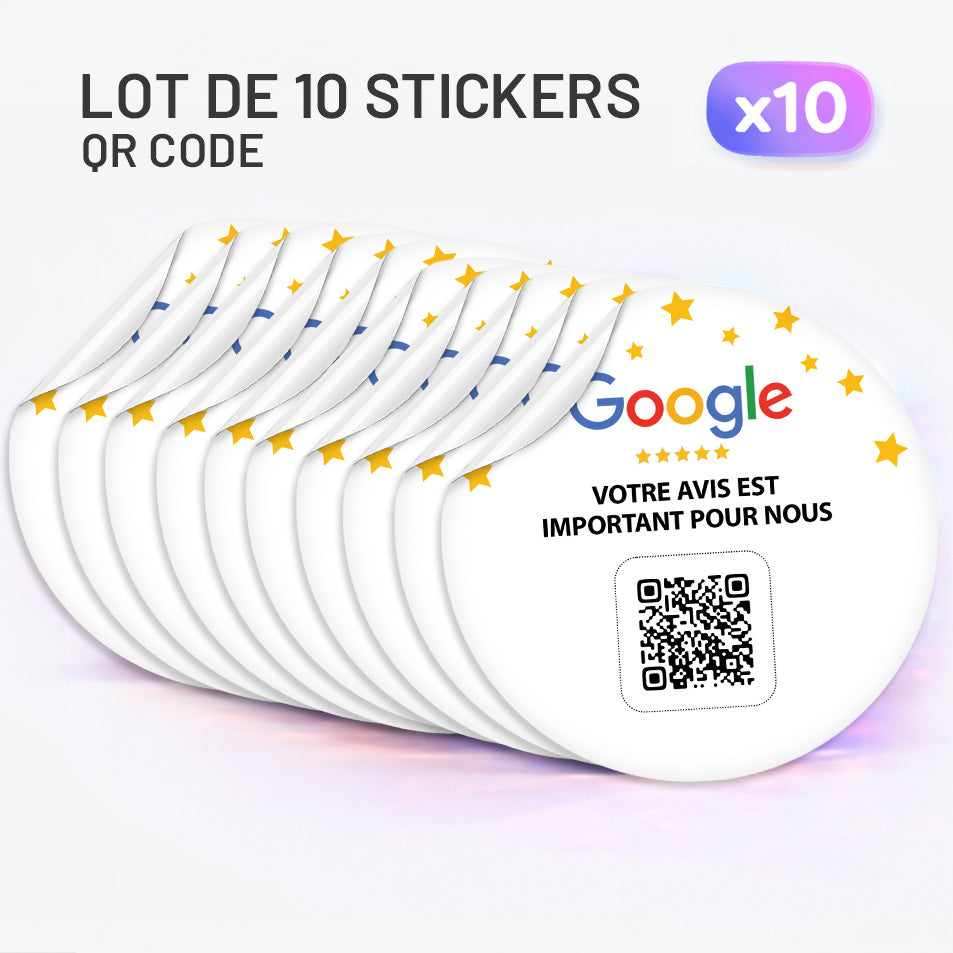Autocollant NFC Avis Google