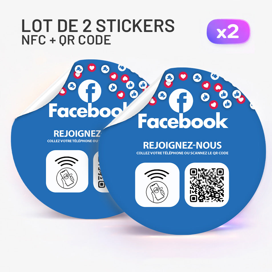 Autocollant NFC Facebook