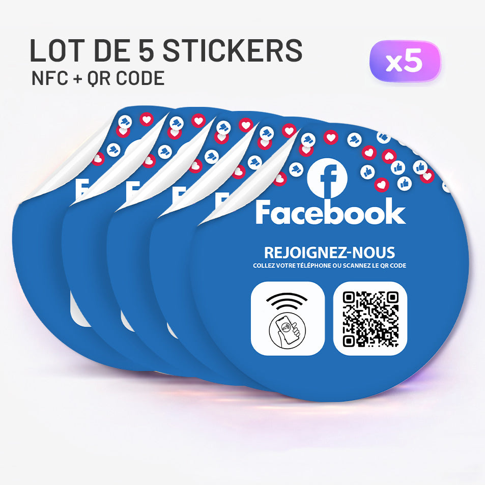 Autocollant NFC Facebook