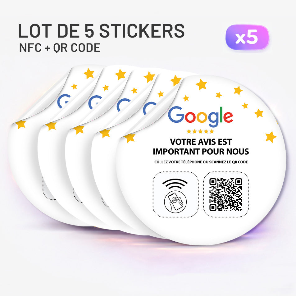 Autocollant NFC Avis Google