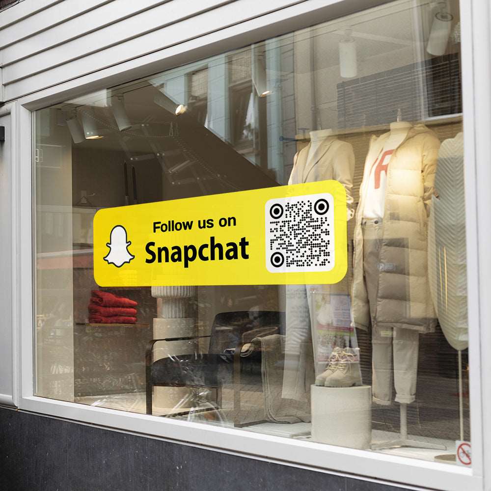 Autocollant vitrine | Média sociaux | Qr code - Barakom