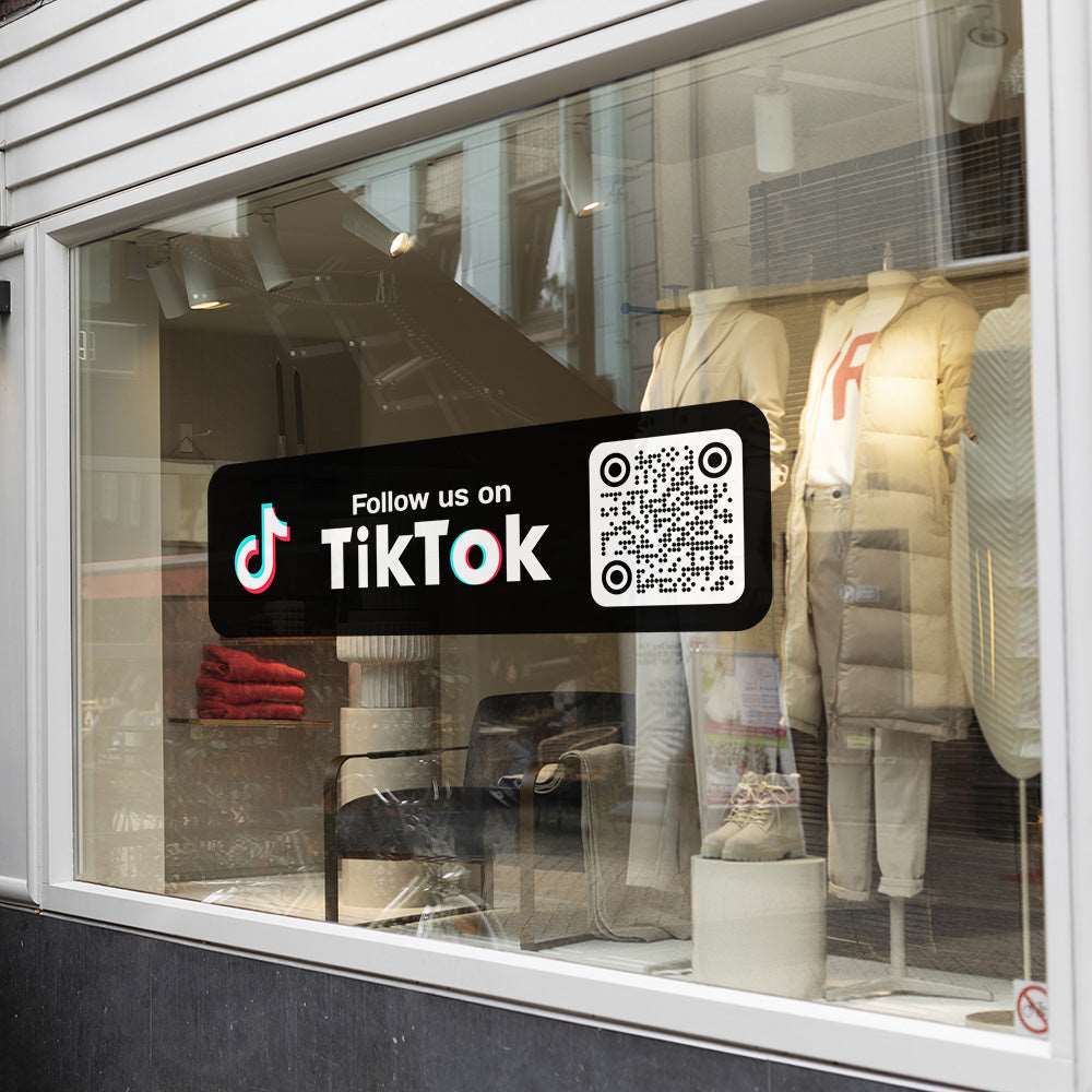 Autocollant vitrine | Média sociaux | Qr code - Barakom