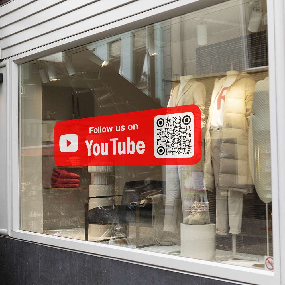Autocollant vitrine | Média sociaux | Qr code - Barakom