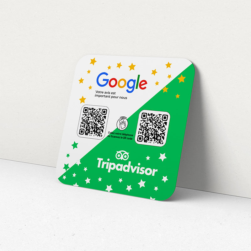 Plaque Duo Google et Tripadvisor