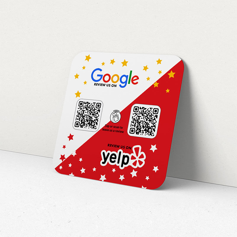 Plaque Duo : Google et Yelp