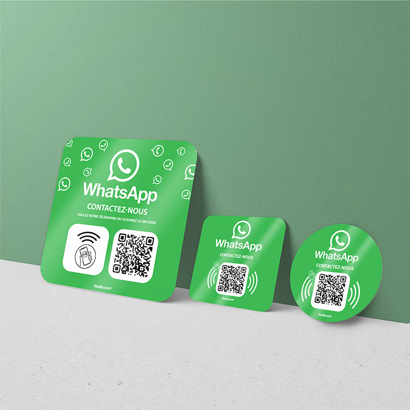 Plaque NFC & Qr Code WhatsApp