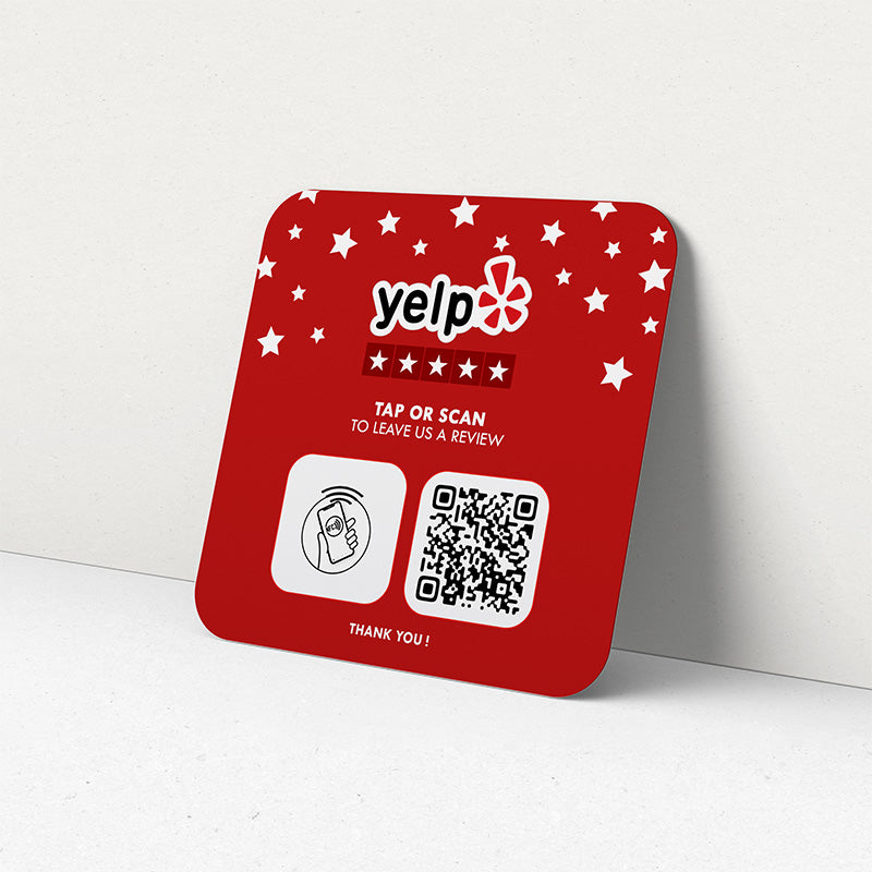 Plaque NFC & Qr Code Yelp