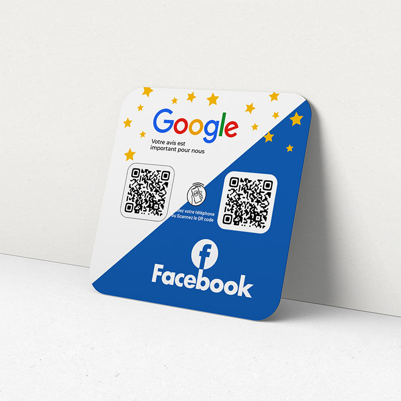 Plaque Duo : Google et Facebook