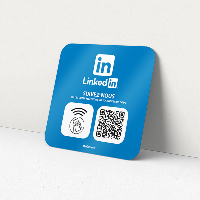 Plaque NFC & QR Code LinkedIn