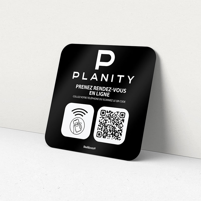 Plaque NFC & QR Code Planity