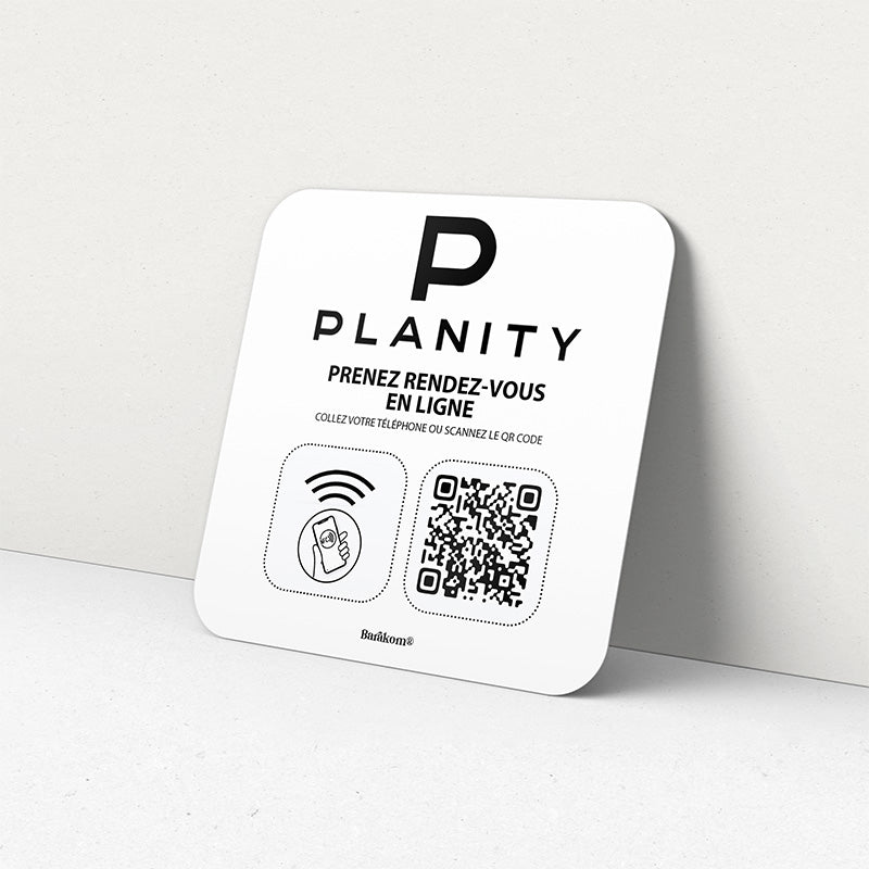 Plaque NFC & QR Code Planity