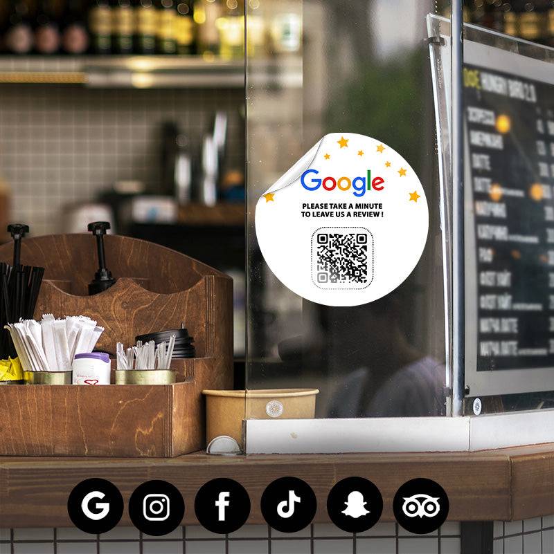 Autocollants Réseaux sociaux Qr Code - Grands formats - Barakom