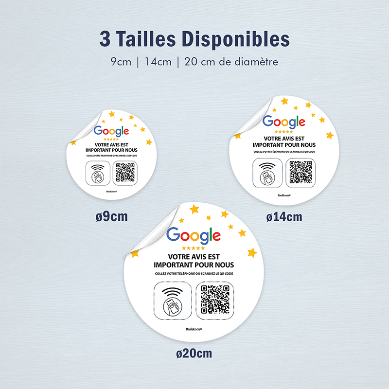 Autocollant NFC Avis Google