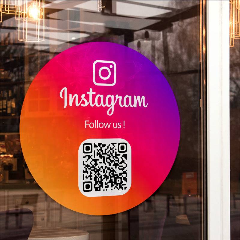 Autocollants Réseaux sociaux Qr Code - Grands formats - Barakom