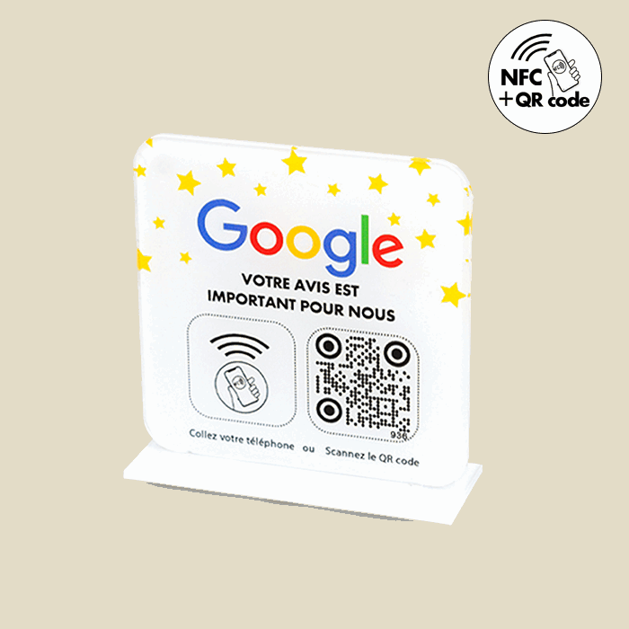 Présentoir Google NFC | Qr code - Barakom