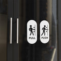 autocollant de porte pousser tirer