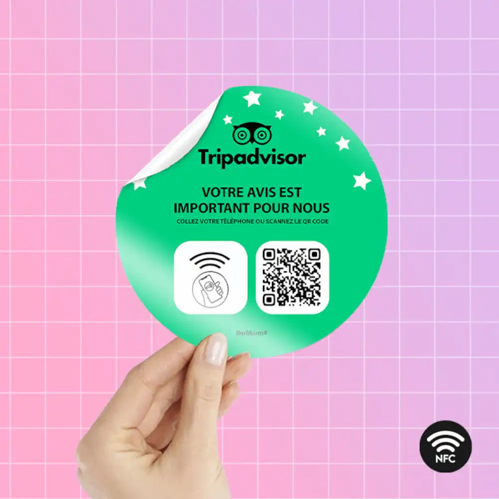 autocollant qr code NFC TRIPADVISOR variante01
