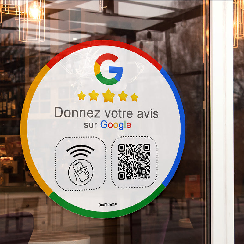 autocollant_qrcode_NFC google grand format vitrine