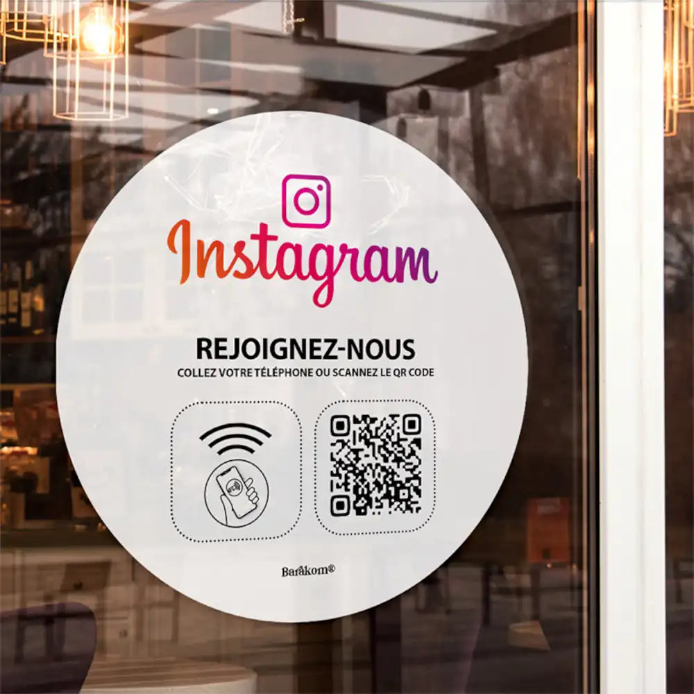 autocollant_qrcode_NFC instagram grand format vitrine