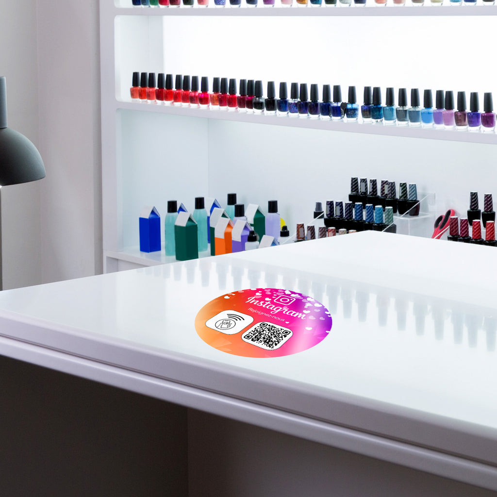 autocollant_qrcode_NFC_instagram salon beaute