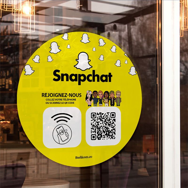 autocollant_qrcode_NFC snapchat grand format vitrine