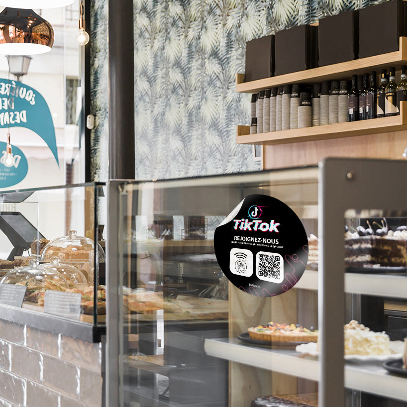 autocollant_qrcode_NFC tiktok v1 vitrine restaurant