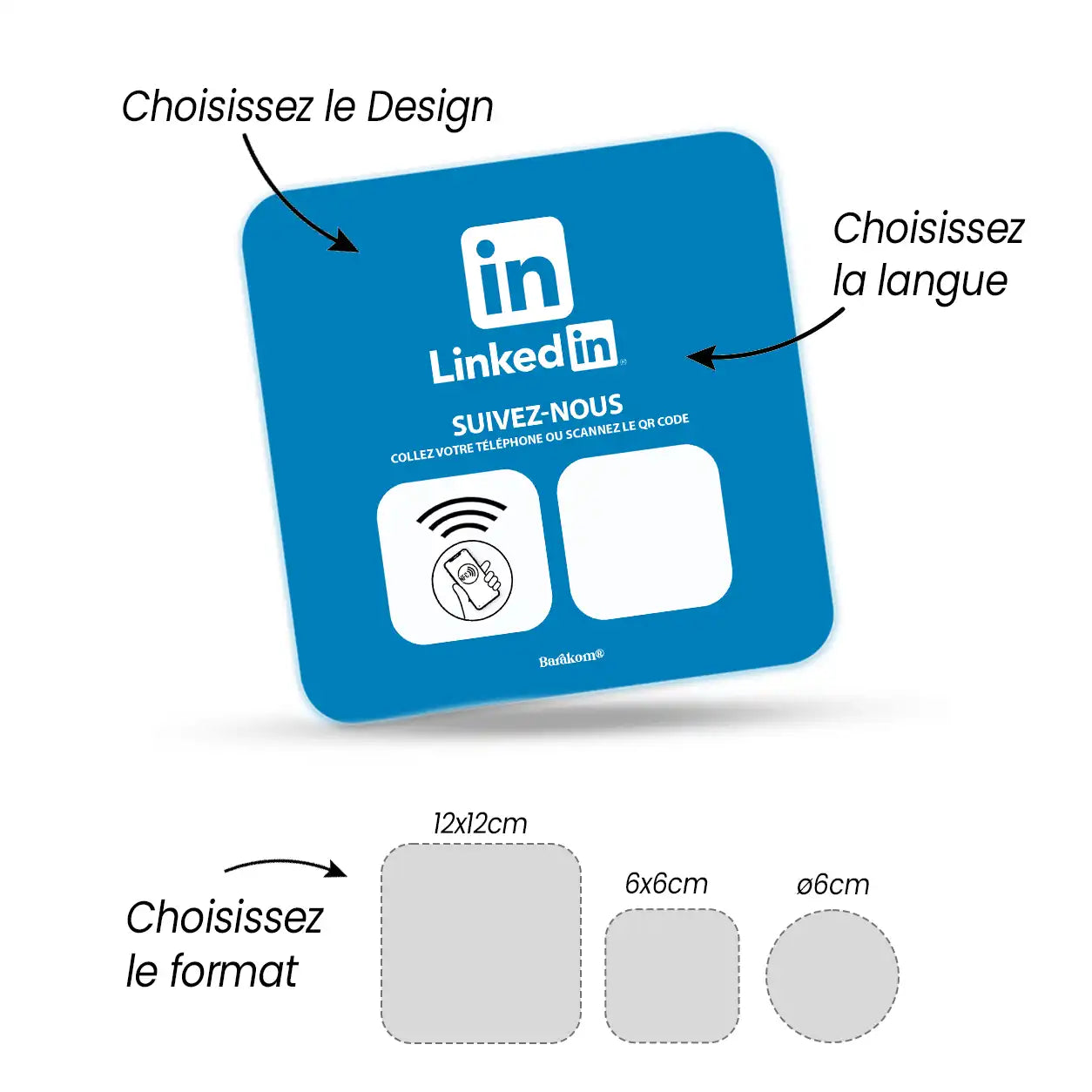 Plaque NFC & QR Code LinkedIn