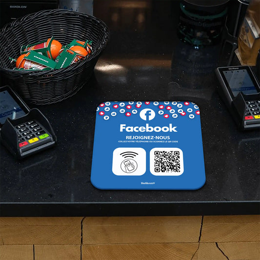 Plaque NFC & Qr Code Facebook