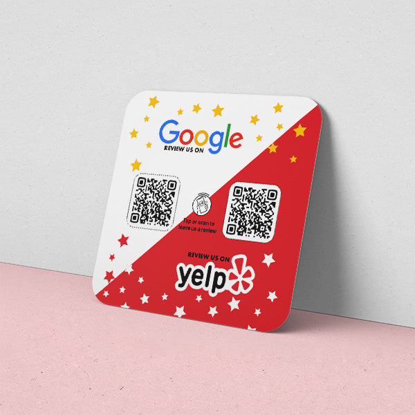 plaque connectee duo deux reseau google yelp