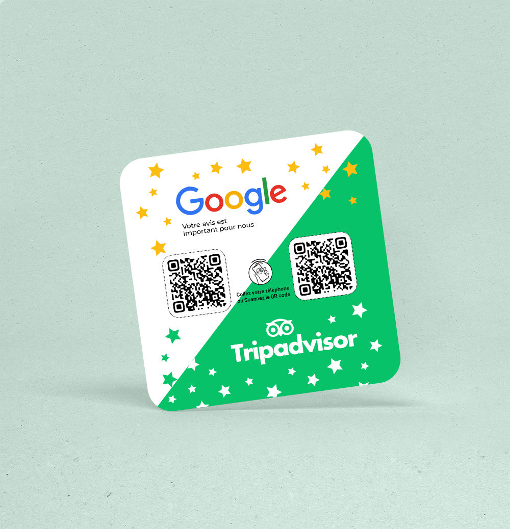 plaque_connectee_qr_code_duo_deux_reseau_google_tripadvisor