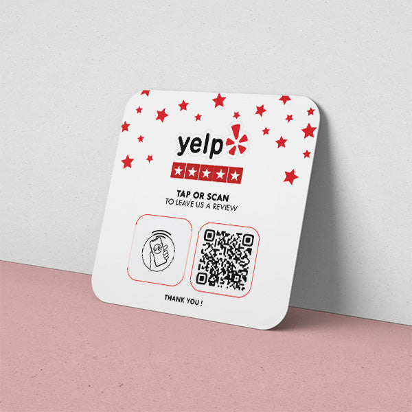 plaque nfc qr code GOOGLE AVIS Variante 2 carre 12cm