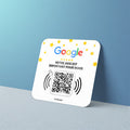 plaque nfc qr code GOOGLE variante 1 format carre 6cm