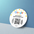 plaque nfc qr code GOOGLE variante 1 format rond 6cm