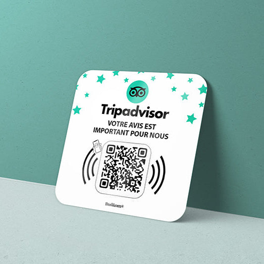 plaque nfc qr code TRIPADVISOR variante 2 format carre 6cm
